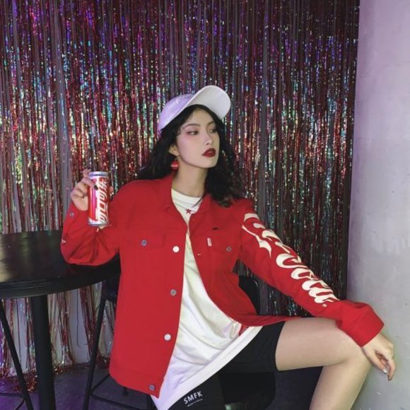 SMFK Super Limited Edition Coke Cola Denim Oversized Jacket SIZE L Retail $3580